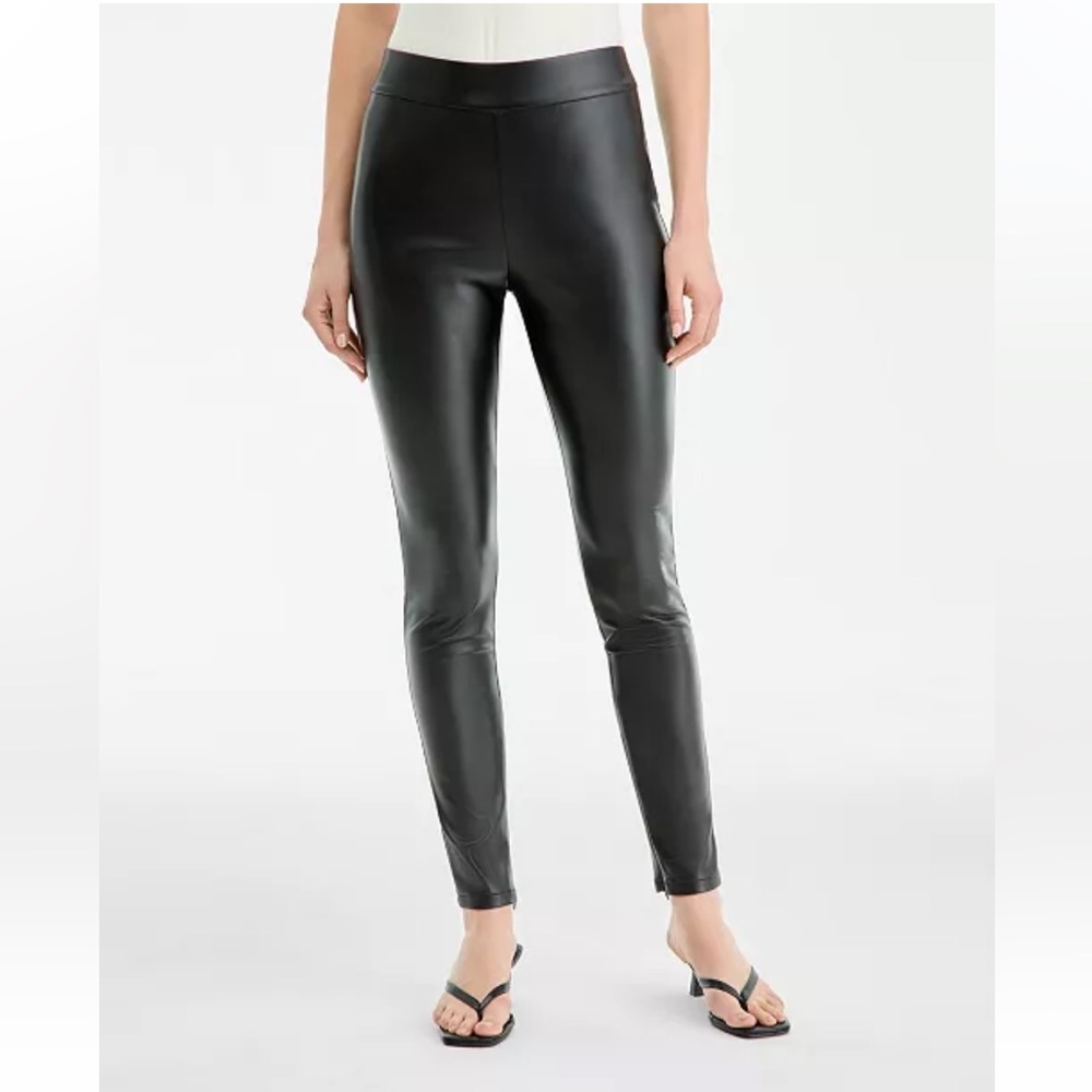 NWT- Bar III Faux-Leather Leggings